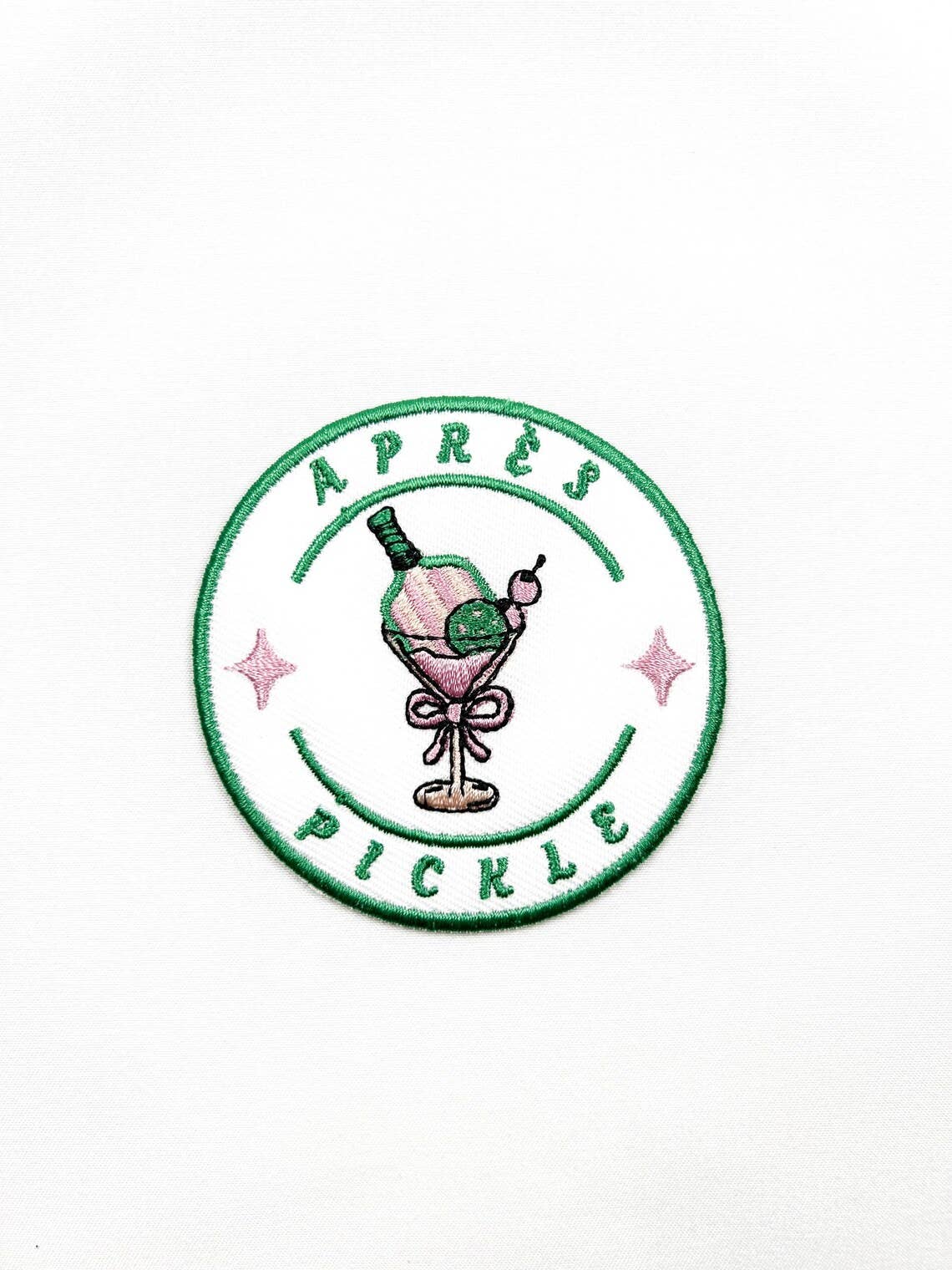 Field Trip Threads - Apres Pickle Embroidered Iron On Patch for Pickleball