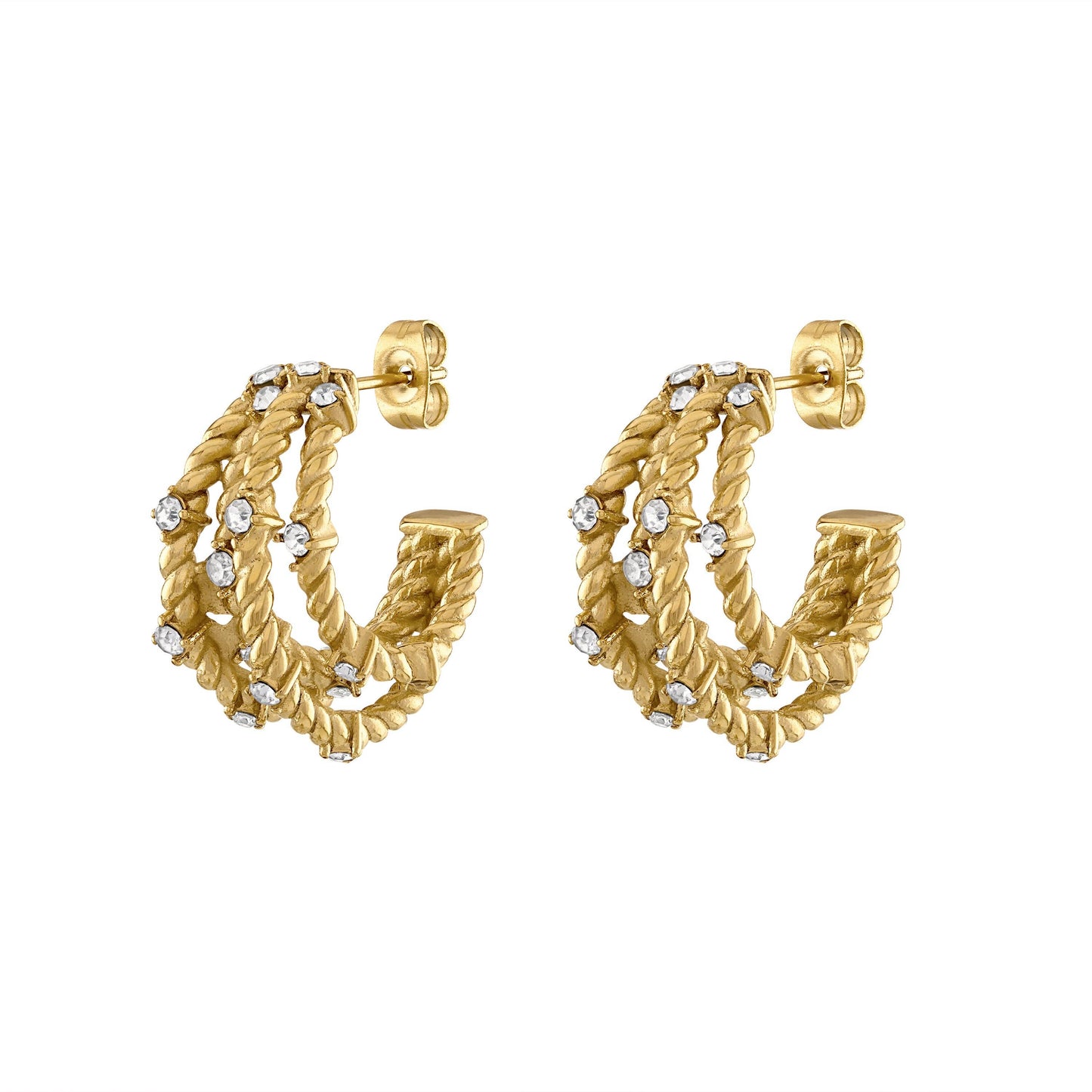 Olivia Le - Ava Braided Dome Earrings