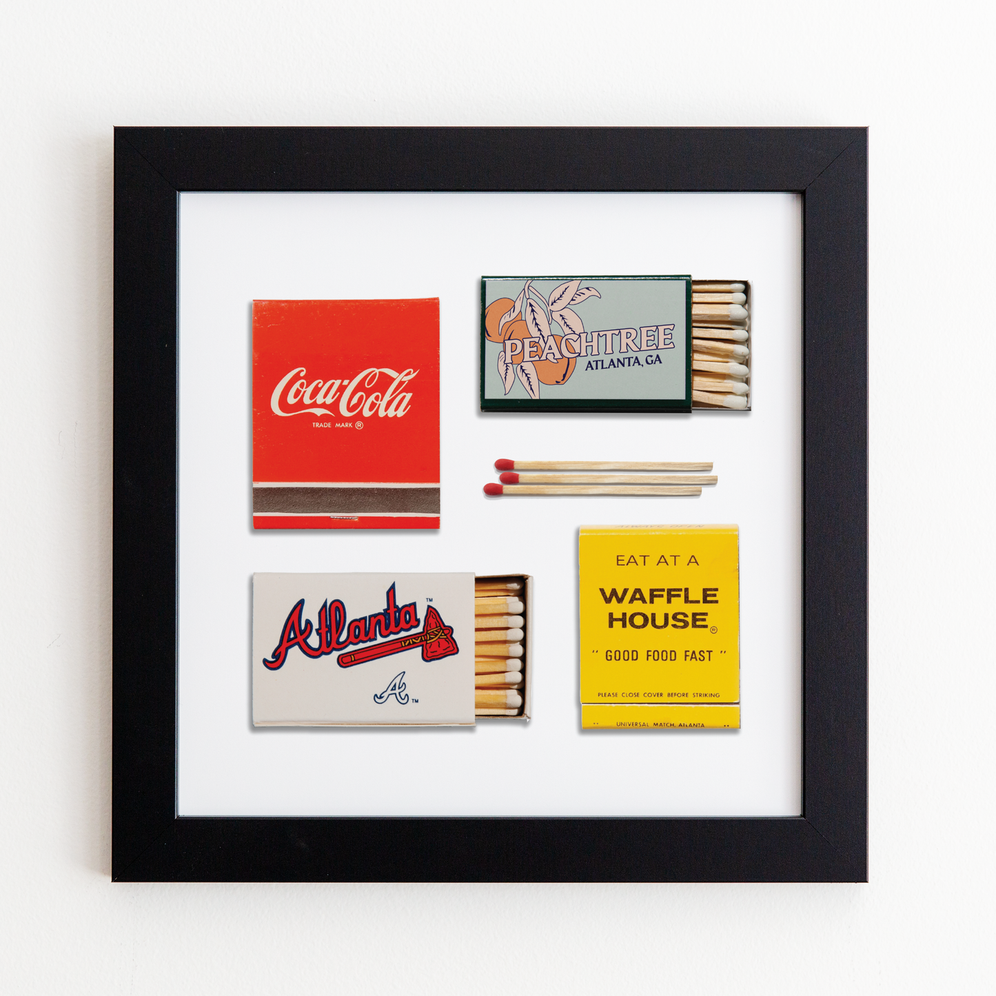 Match South - The Atlanta Collection Collage: White Frame: $135
