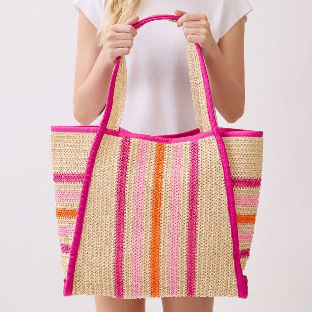 Palm Beach Stripe Tote Bag