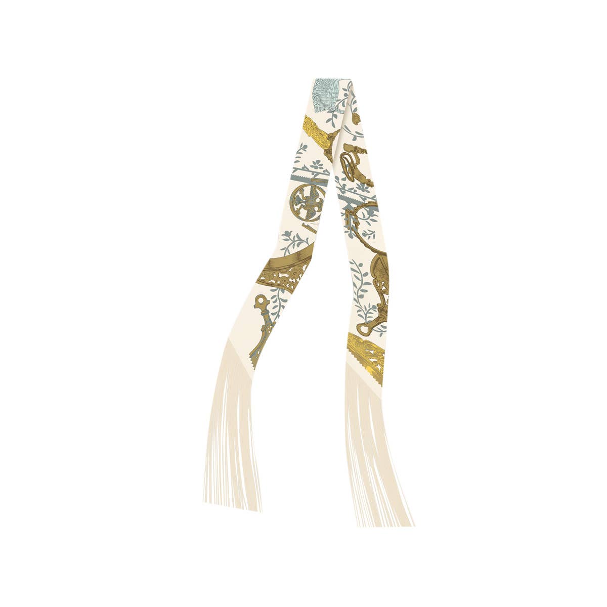 Gemelli - Frilly Scarf with Fringe - L