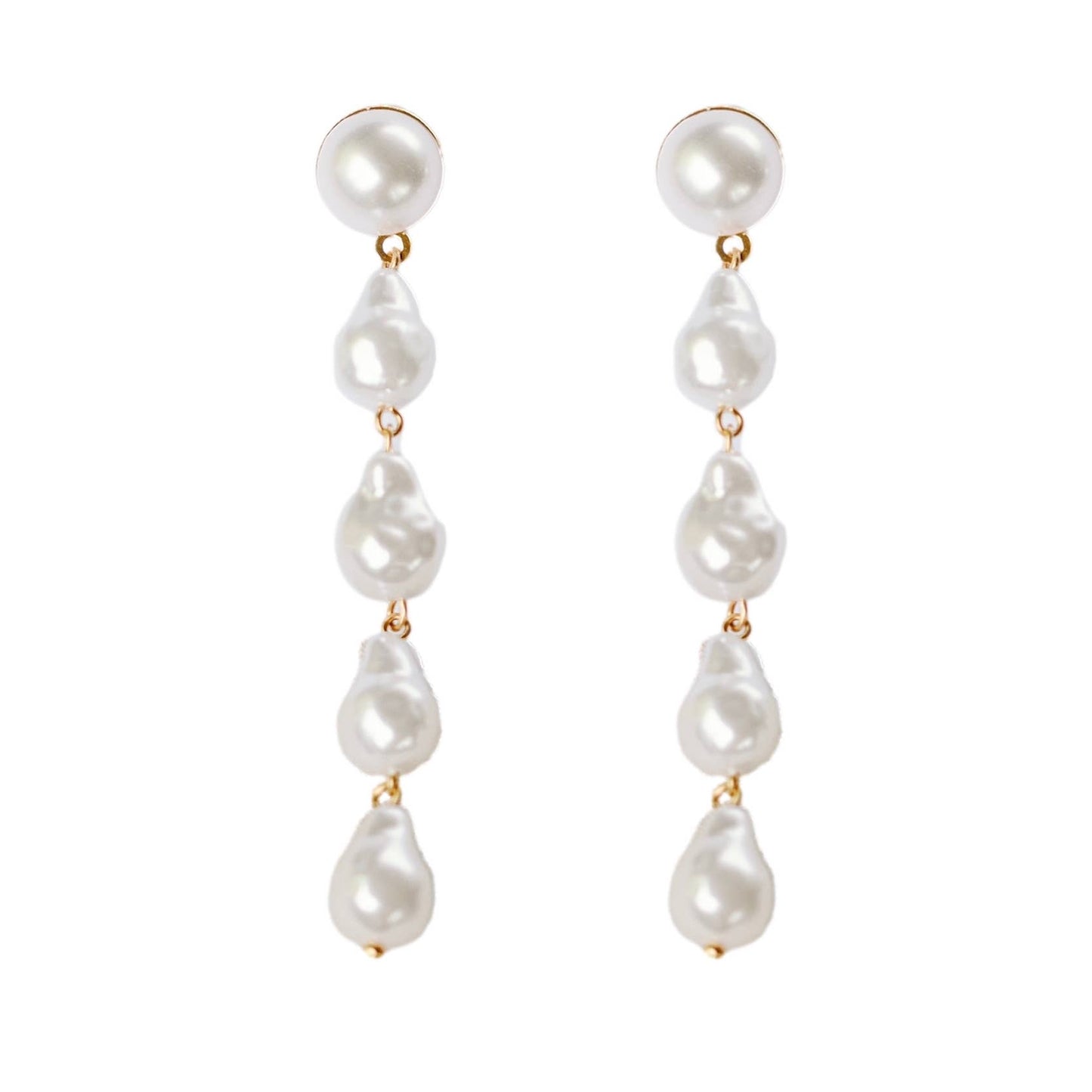 St Armands Designs of Sarasota - Natural Pearl Statement Drop Statement Earrings