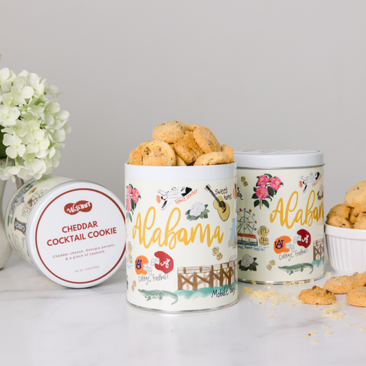 Watanut - Alabama State Gift Tin: Cheddar Cocktail Cookies