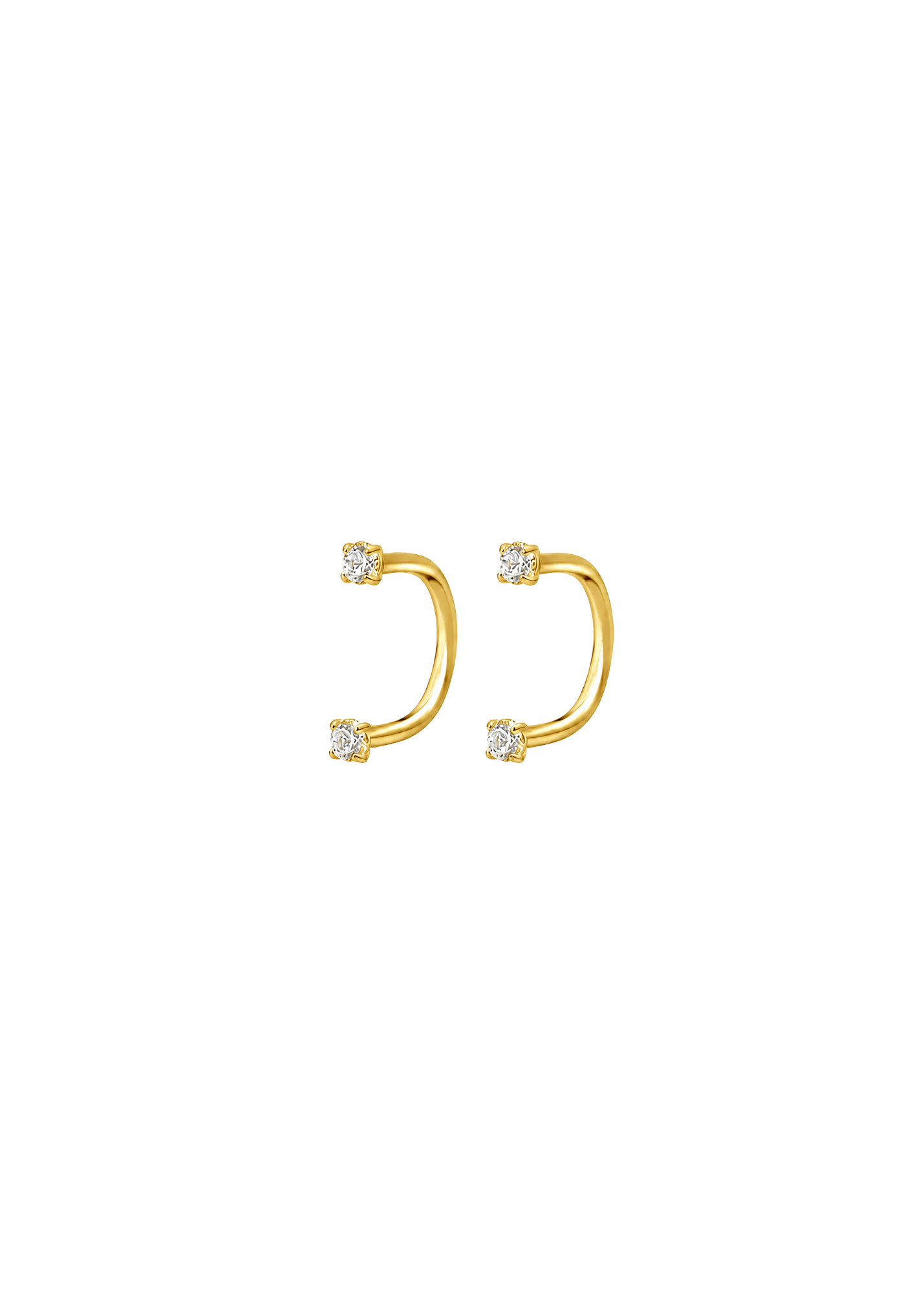 Hjane Jewels - Nova Curve Hoops: Silver / 5mm