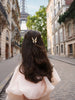 Solar Eclipse - Hand-painted Mini Boho Monarch Claw Hair Clip | Eco-Friendly: Brown