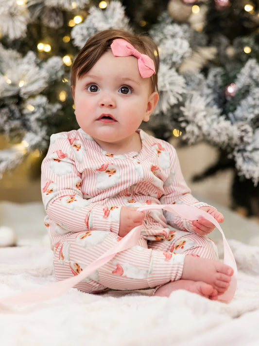 Santa Baby Pink Pajama Baby