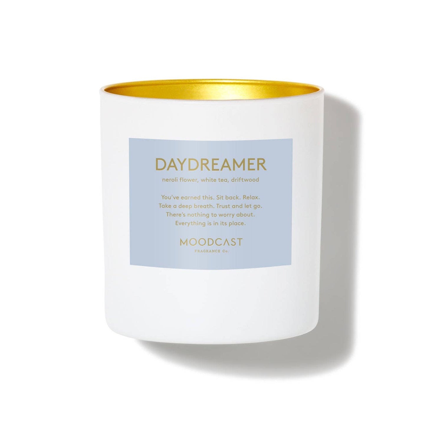 Moodcast Fragrance Co. - Daydreamer - White/Gold 8oz Coconut Wax Candle