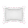 Laura Park Designs - Scalloped Sham, Pink / White: Euro, 26" x 26"