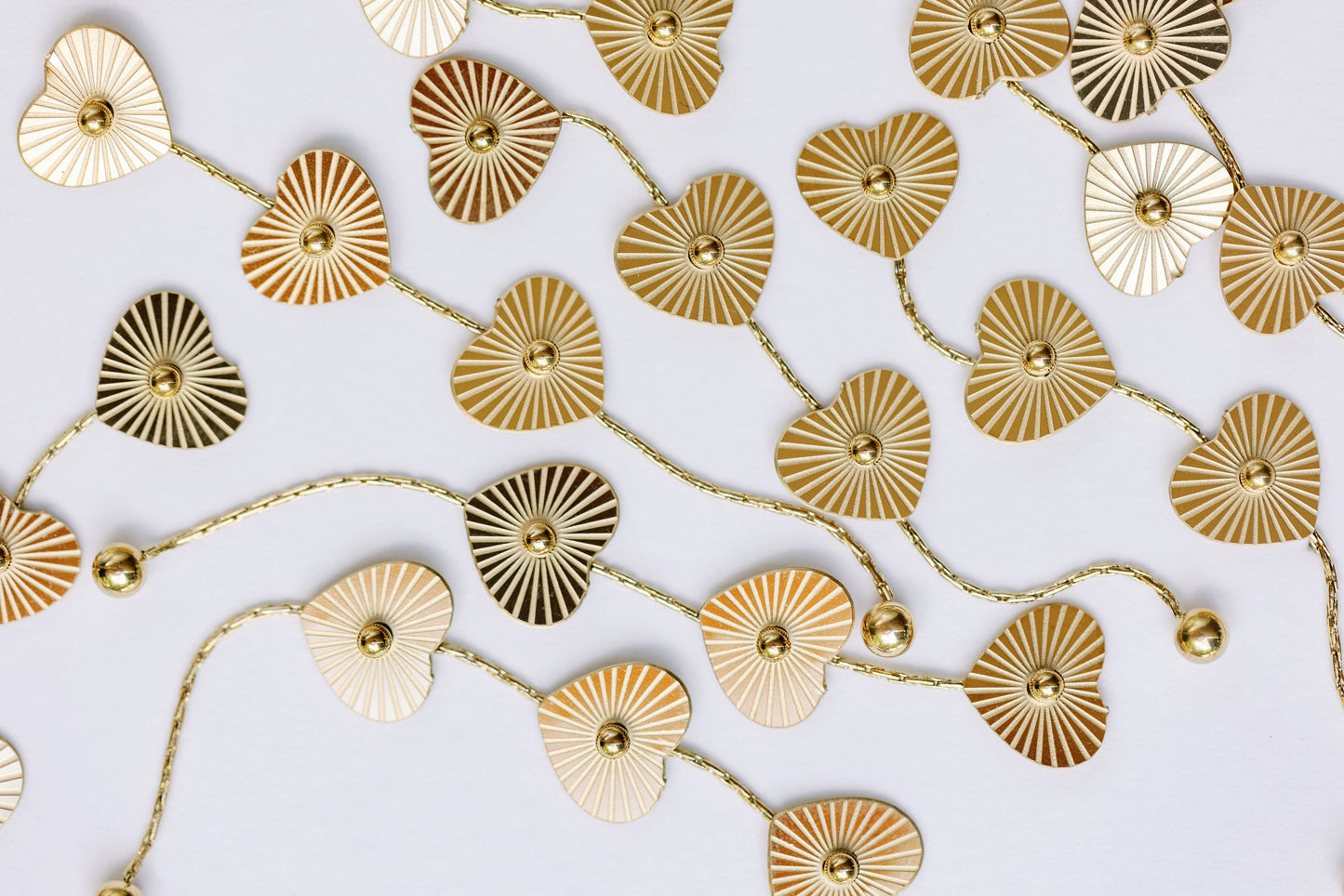 St Armands Designs of Sarasota - Gold Heart Duster Drop Earrings