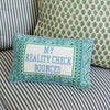 Furbish Studio - Reality Check Needlepoint Pillow