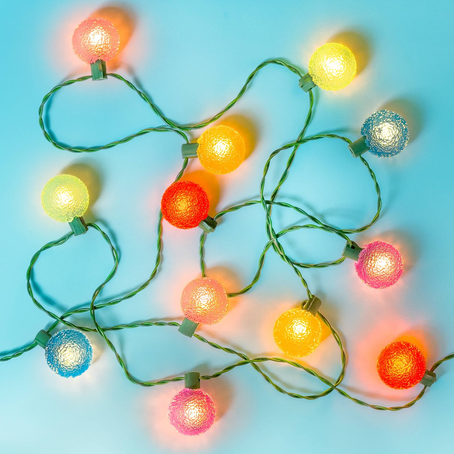 Tru-Tone - Ice Lites - Vintage Style LED Christmas Lights 12-Light set: Frosted Clear