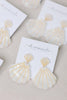 St Armands Designs of Sarasota - White Tortoise Statement Shell Earrings