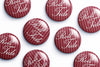 Cute As A Button - Alabama Striped Roll Tide Button