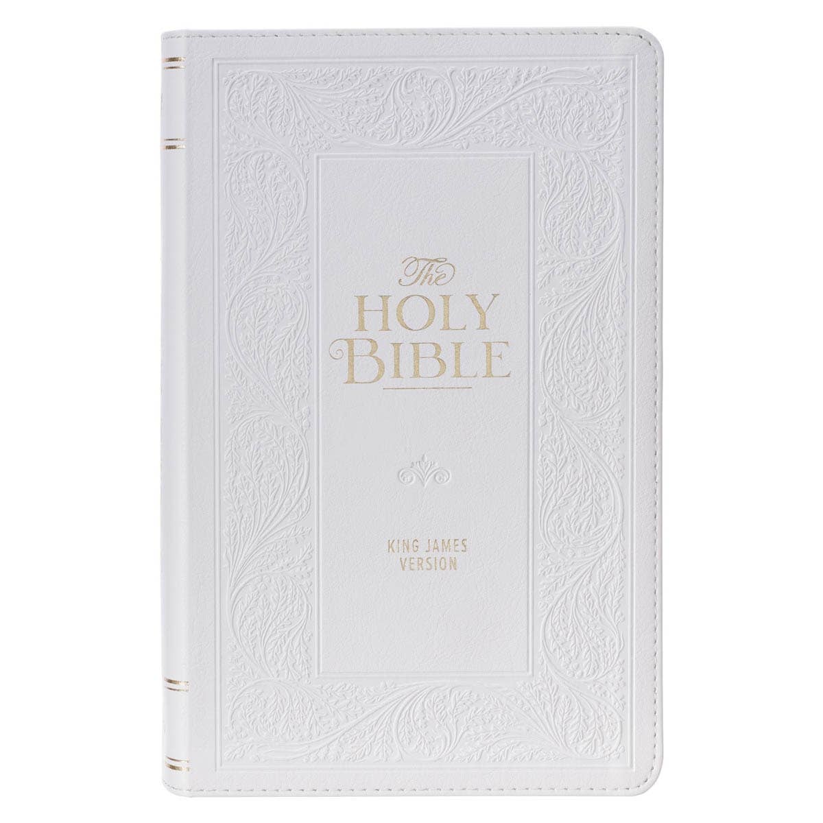 Christian Art Gifts - KJV Bible Giant Print Standard-size Faux Leather, White