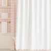 Laura Park Designs - Scalloped Shower Curtain, Pink / White: Standard, 72" x 72"