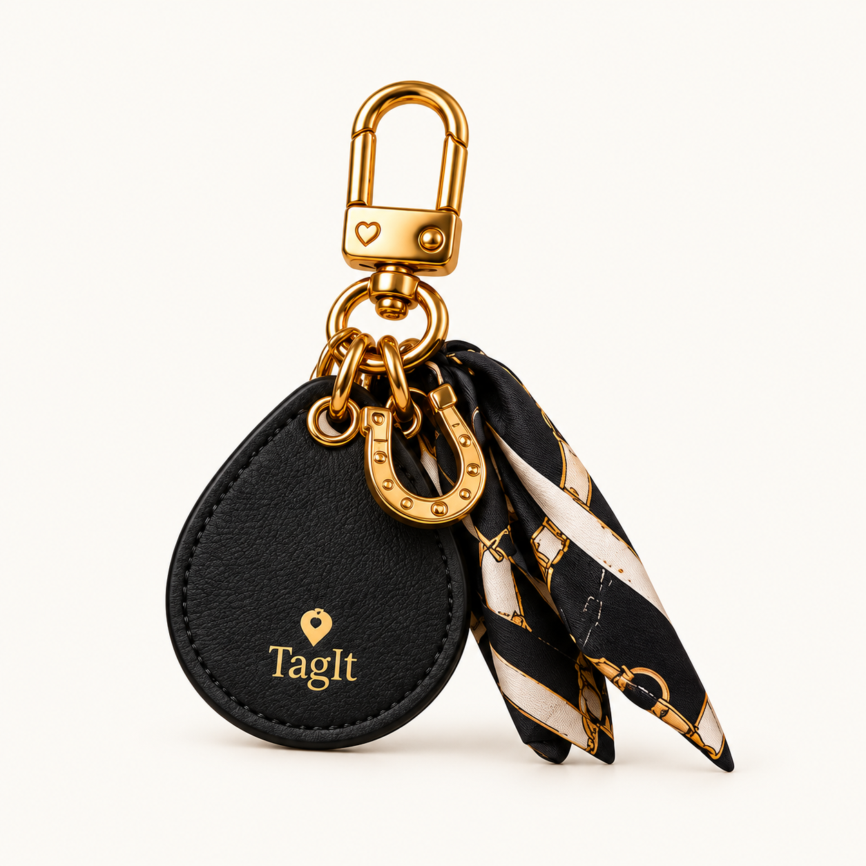 TagIt - Keep Close AirTag Keychain: Black