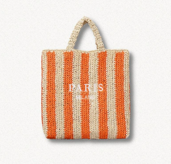 Malibu Sugar - Woven Raffia Tote Bags - 4 colors: Pink