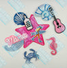 Aloe and Milk Boutique - Blue Sea Shell Patch, Blue Shell, Sea Shells, Beach Patches