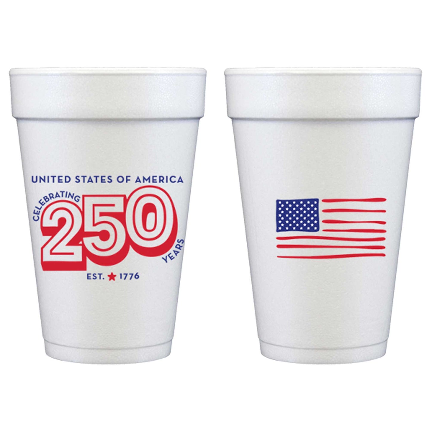 Patriotic-America USA 250th Foam Cup