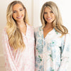 8 Oak Lane - Hydrangea Ribbons Luxe Long PJ Set: M