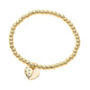 Heart Charm Beaded Bracelet