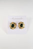 St Armands Designs of Sarasota - Olive & Canary Oval Luxe Statement Earrings