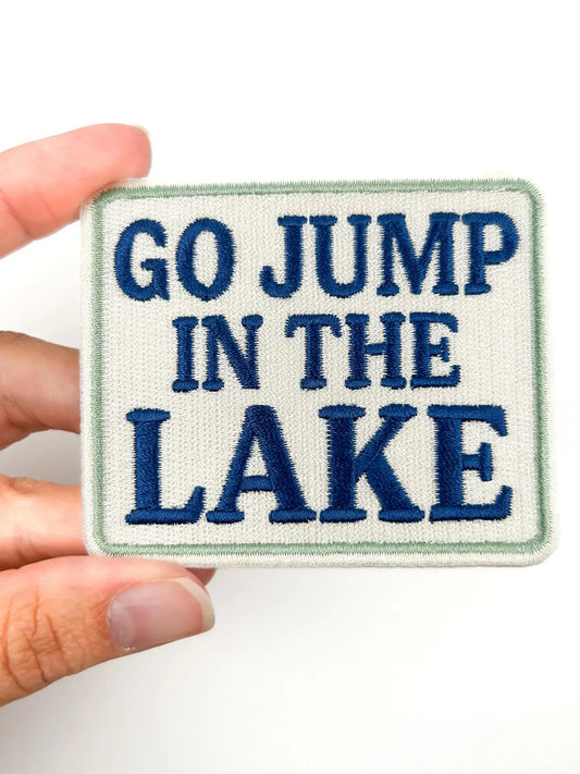 Field Trip Threads - Go Jump in the Lake Patch – Embroidered Iron On Cabin Boat