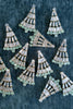 St Armands Designs of Sarasota - Crystal and Chalcedony Christmas Tree Holiday Earrings