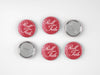 Cute As A Button - Alabama Striped Roll Tide Button