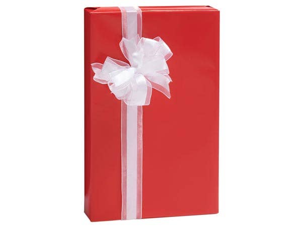 Nashville Wraps - Gloss Color Bulk Gift Wrapping Paper: White Gloss / 1 Pack / 24"x417'