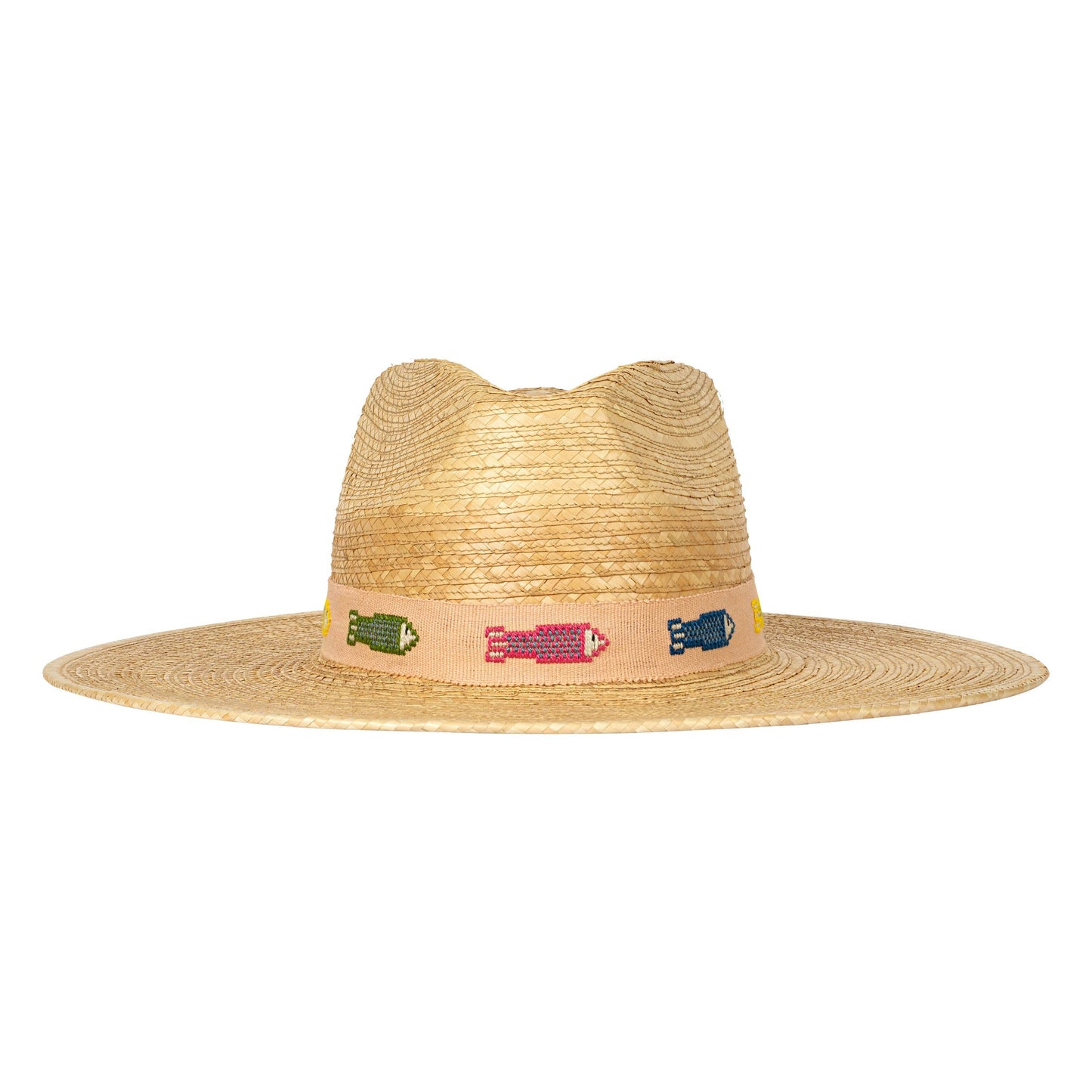 Sunshine Tienda Colorful Fin Palm Hat