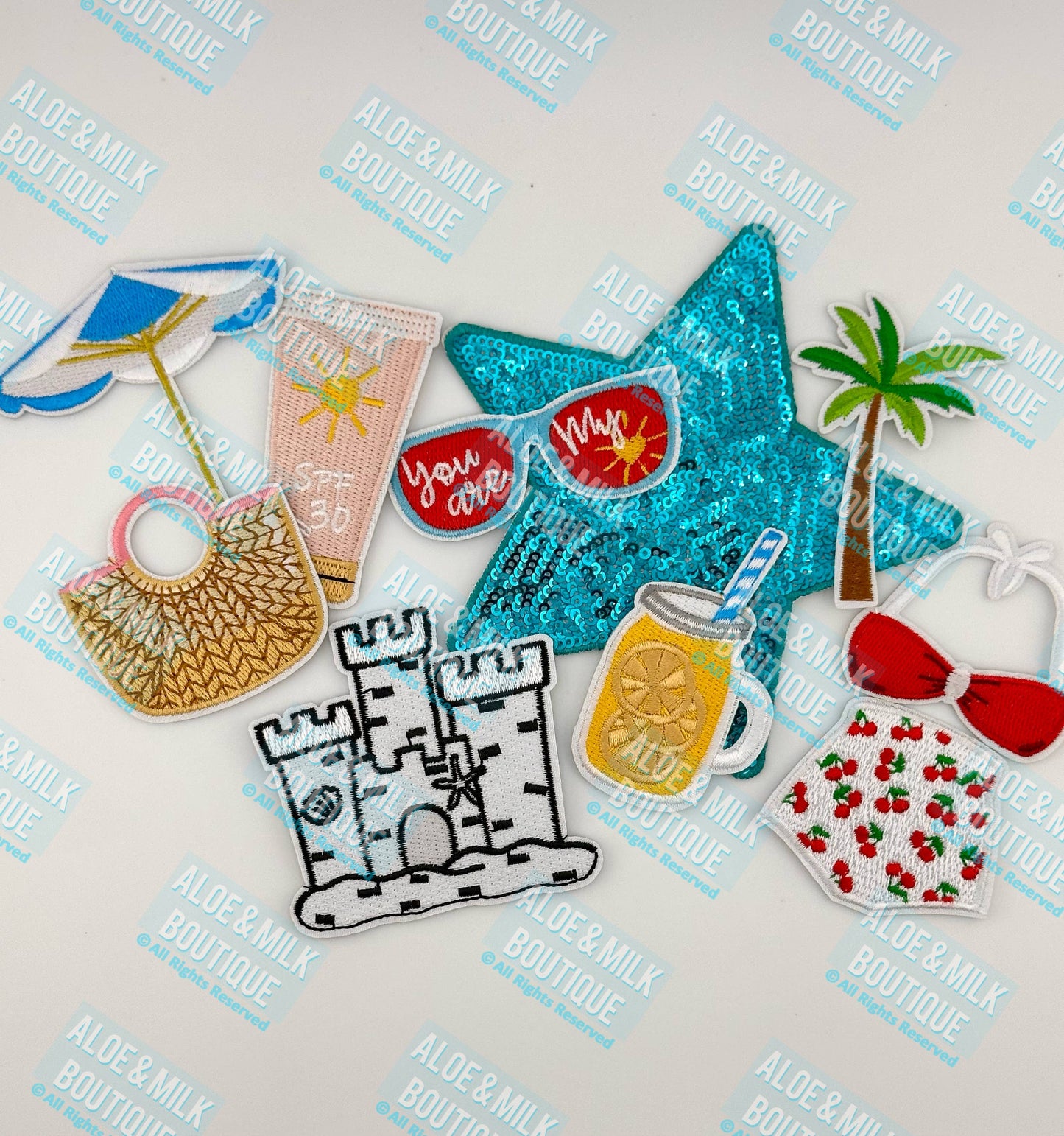 Aloe and Milk Boutique - Beach Umbrella Patch, Pool Patch, Summer Patch,Girls Weekend