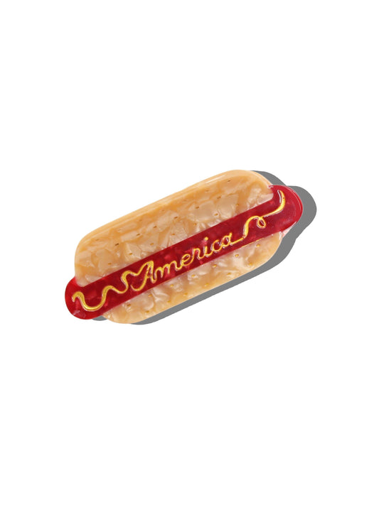 Solar Eclipse - Hand-Painted America Hotdog Claw Clip | Eco-Friendly