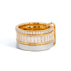 Savvy Bling - Carabiner Ring Stack Water Resistant: Triple Mixed Metal Carabiner Ring