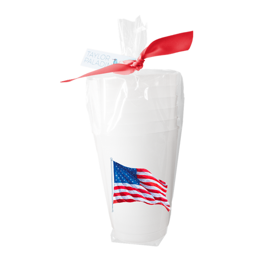 Taylor Paladino - American Flag Frosted Cups | Set of 6
