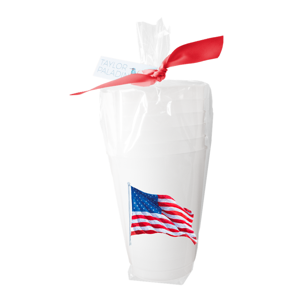 Taylor Paladino - American Flag Frosted Cups | Set of 6