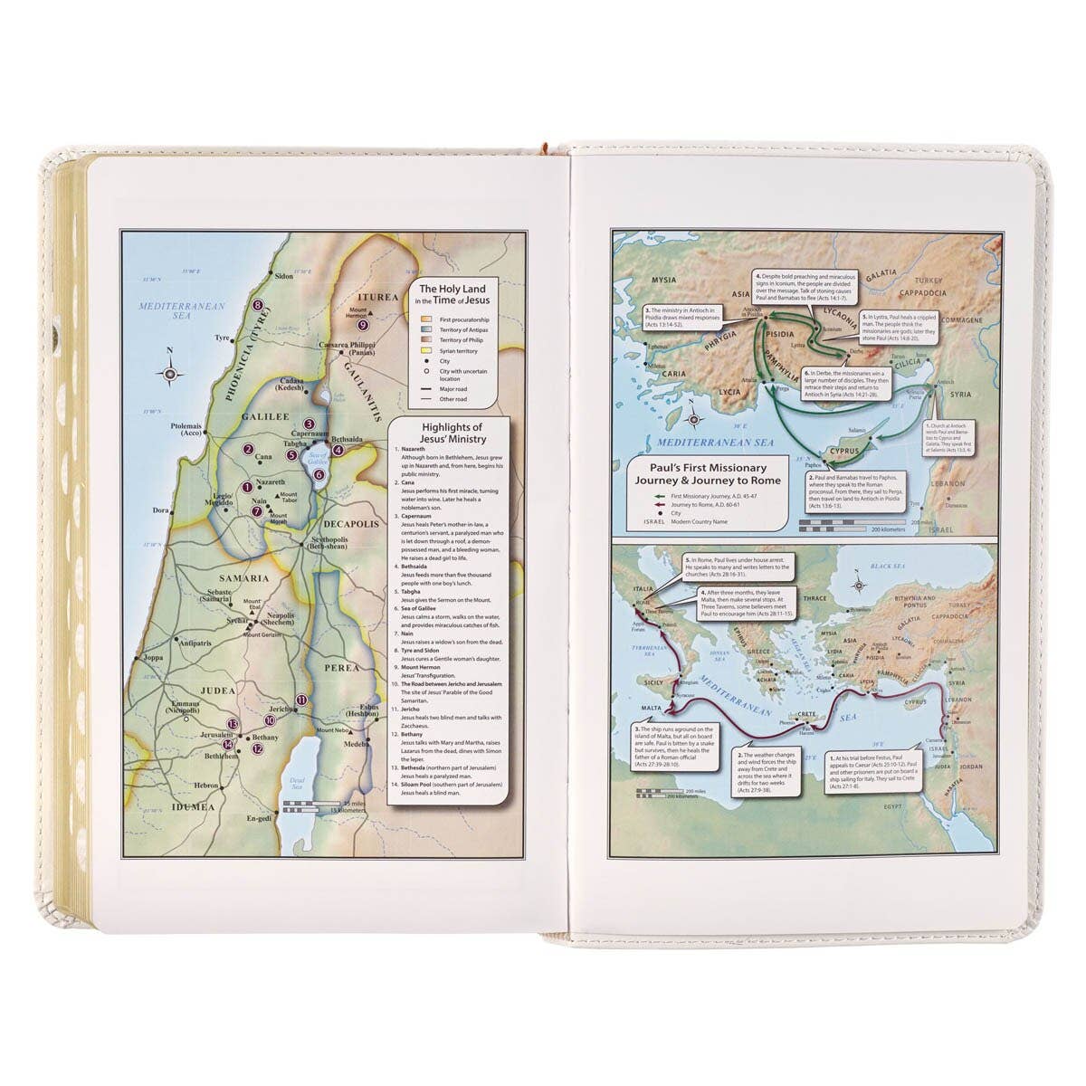 Christian Art Gifts - KJV Bible Giant Print Standard-size Faux Leather, White