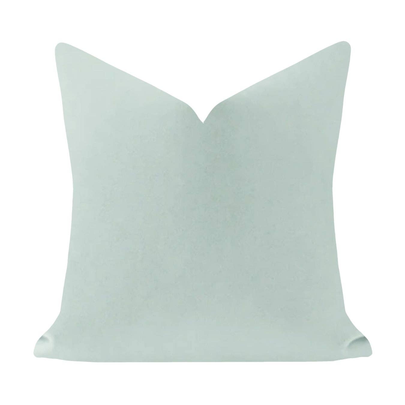 Laura Park Designs - Robin's Egg Solid Velvet Pillow: 22" x 22" Throw Pillow