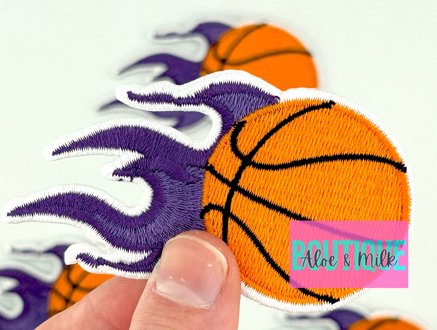 Aloe and Milk Boutique - Basketball Patch, Sports Patch, Game Day Patches: Red