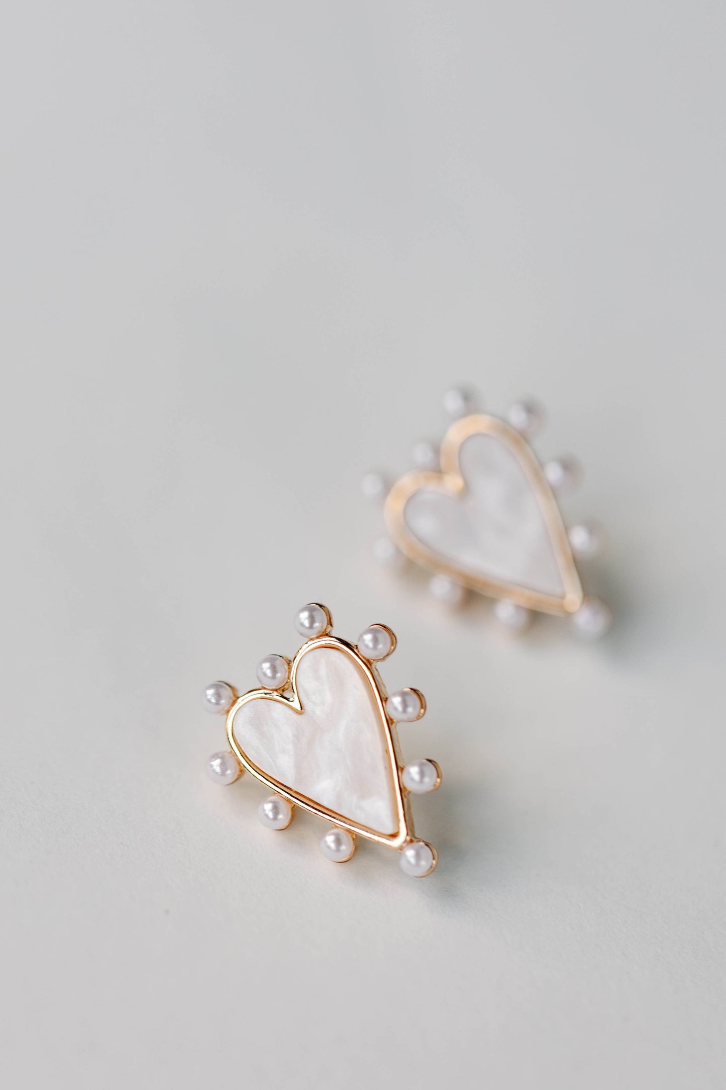 St Armands Designs of Sarasota - Pearl Studded Pink Tortoise Heart Earrings