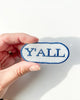 Field Trip Threads - Blue Y'all Embroidered Iron-on Patch for Hats & Clothing