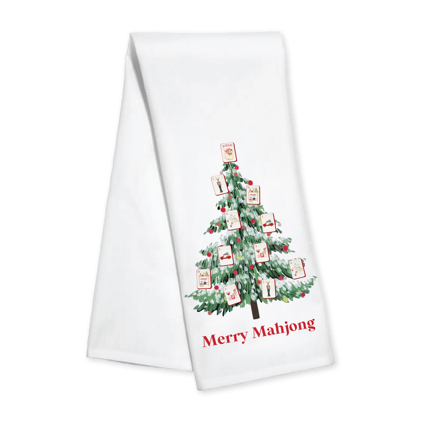 Toss Designs - Kitchen Towel - Merry Mahjong Tree