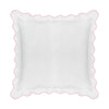 Laura Park Designs - Scalloped Sham, Pink / White: Euro, 26" x 26"