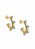 Belle Turquoise Hoops