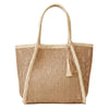 Natural Woven Straw Tote Bag