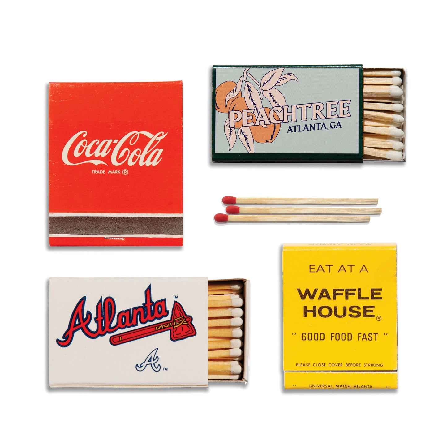Match South - The Atlanta Collection Collage: White Frame: $135