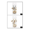 Sensibling Corp. - 12PCS - Seashell Accent Starfish Shell Charm Embellished Drop Bag Chain Keychains