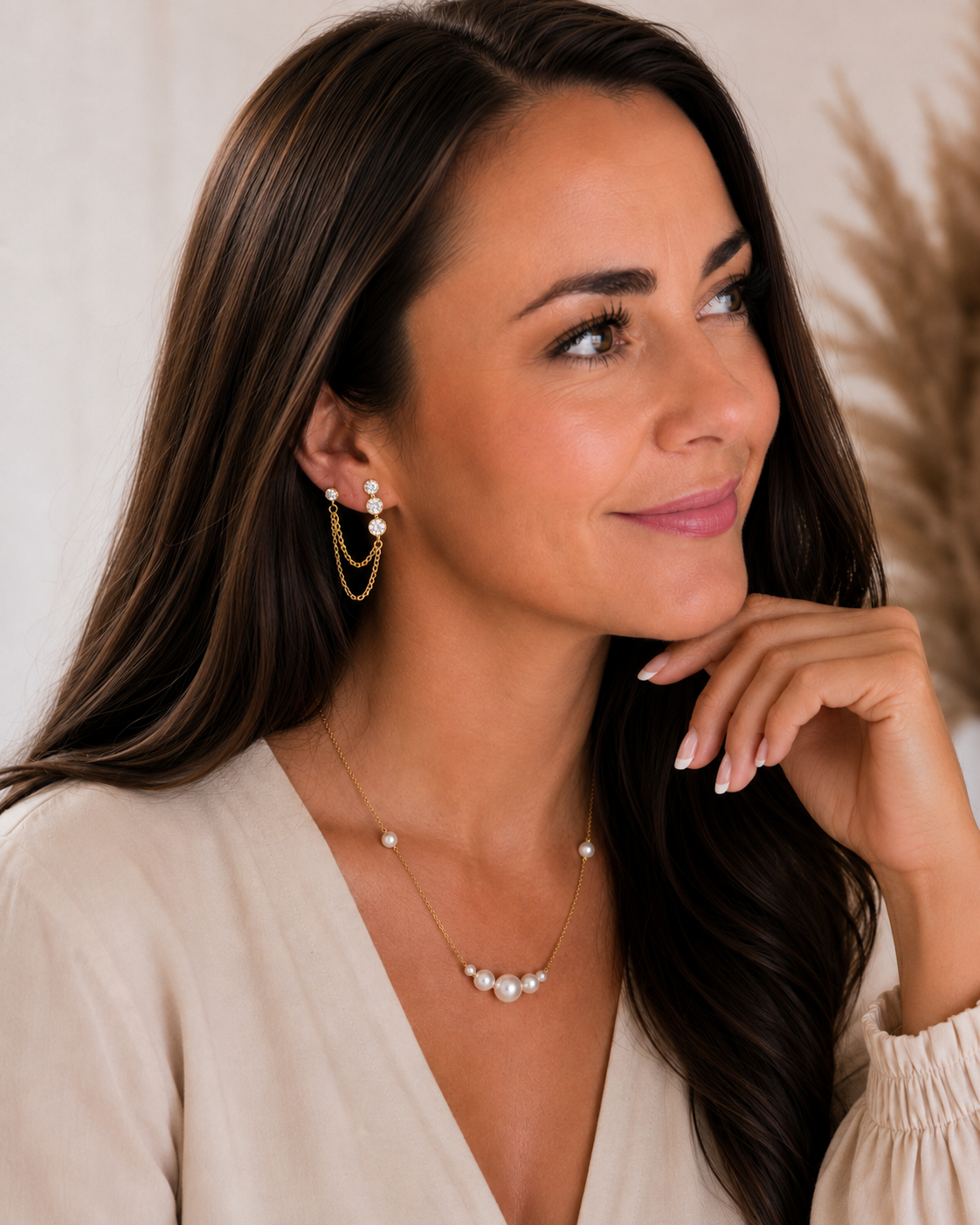 Savvy Bling - Starlight Double Chain Earrings Water Resistant