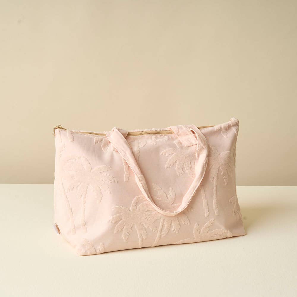 Terry Tote Blush Palm