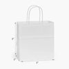 Nashville Wraps - White Kraft Retail Paper Shopping Bags: 100 Pack / Rose 5.25x3.5x8.25"